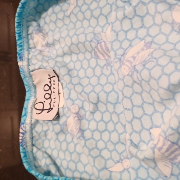 Lilly Pulitzer swim y2k cover up elastic mini skirt bumble bee - Picture 6 of 7